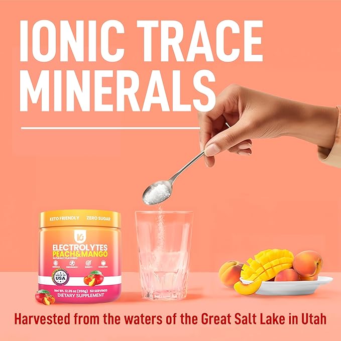 Keppi Electrolytes Powder – Peach Mango Flavor – No Sugar Hydration Supplement - Image 5