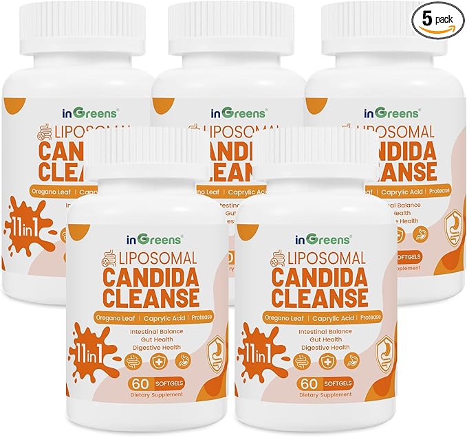 11-in-1 Candida Support Supplement, Antifungal Overgrowth, Intestinal Detox & by inGreens