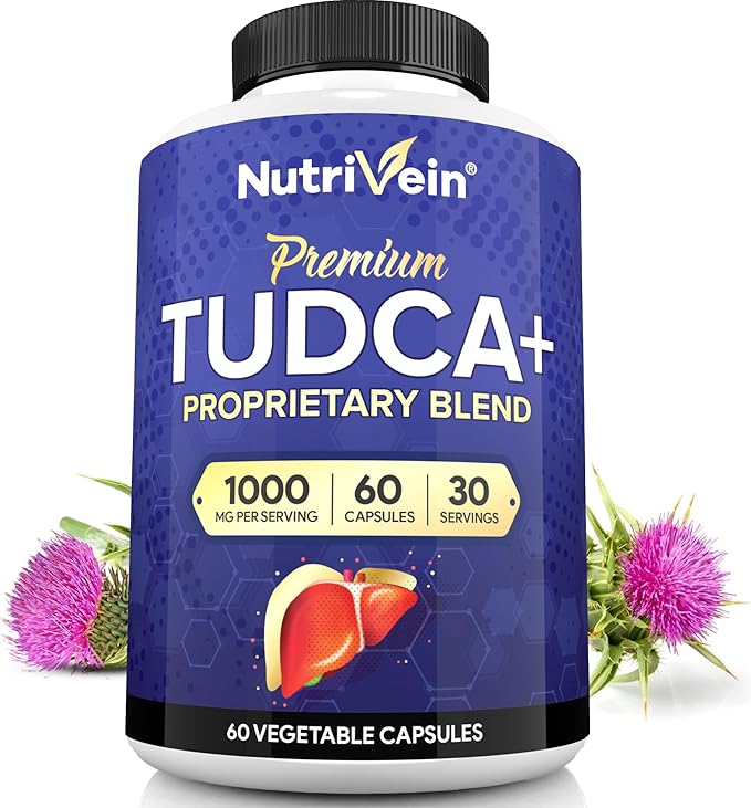 Nutrivein Premium TUDCA+ Liver Support Supplement 1000mg by Nutrivein