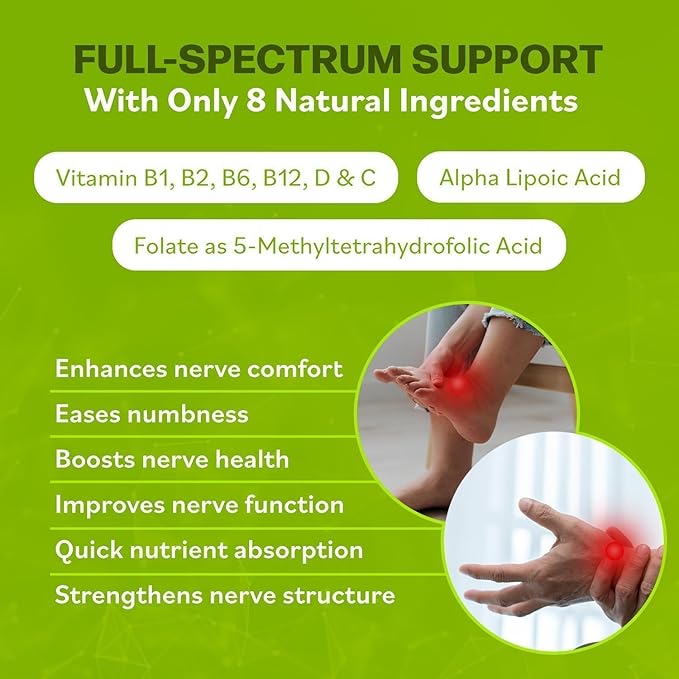 Nerve Support Formulawith B Vitamins & Alpha Lipoic Acid & Miracle Nerve Cream - Image 3