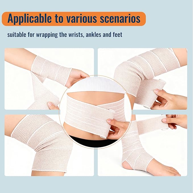 Premium Elastic Bandage Wrap, 2 Pack 4in, Compression Bandage - Image 4