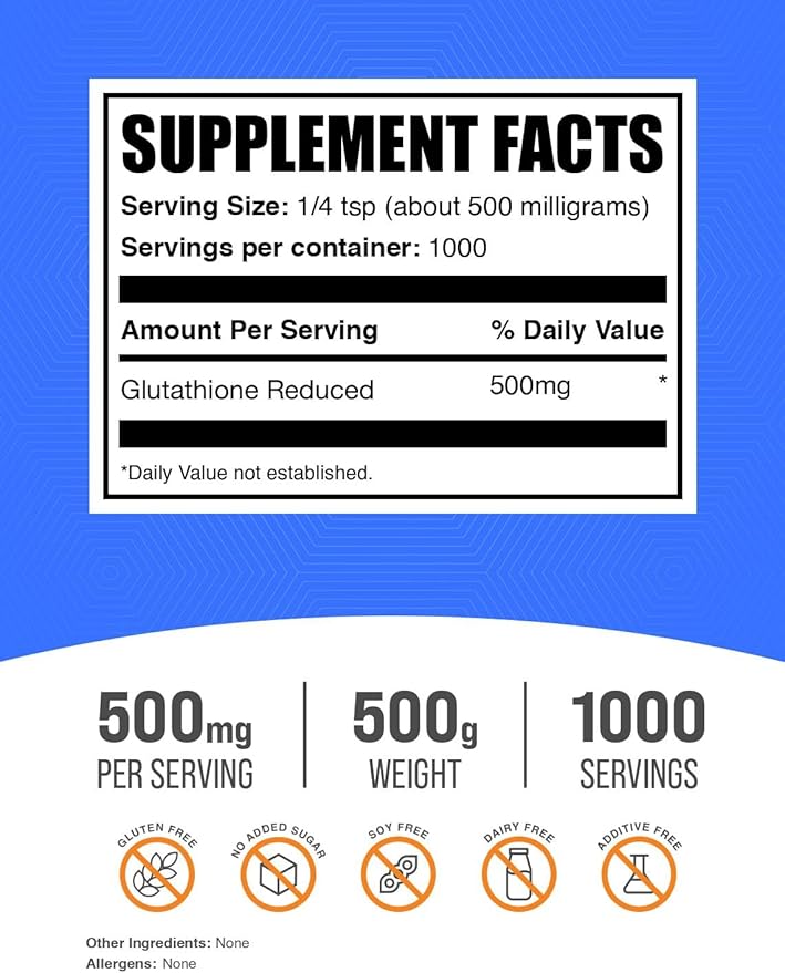 BulkSupplements.com Glutathione Reduced Powder - Image 2