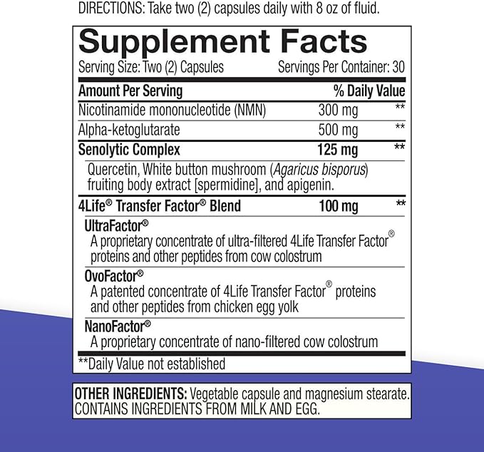 4Life - Transfer Factor - AgePro - Healthy Aging & Immune Support - NMN - Image 2
