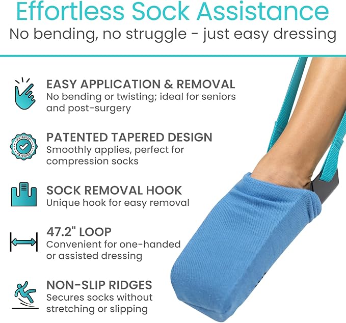 Vive Sock Aid Easy On Easy Off- Assist & Remover - Image 2
