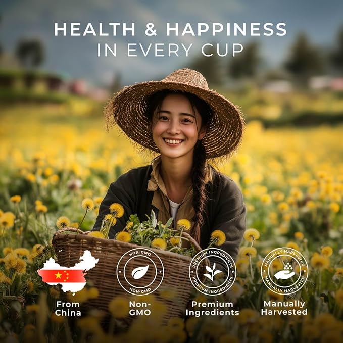 Gya Tea Co Dandelion Leaf and Root Herbal Tea Pod- Decaf Wellness Tea - Image 5