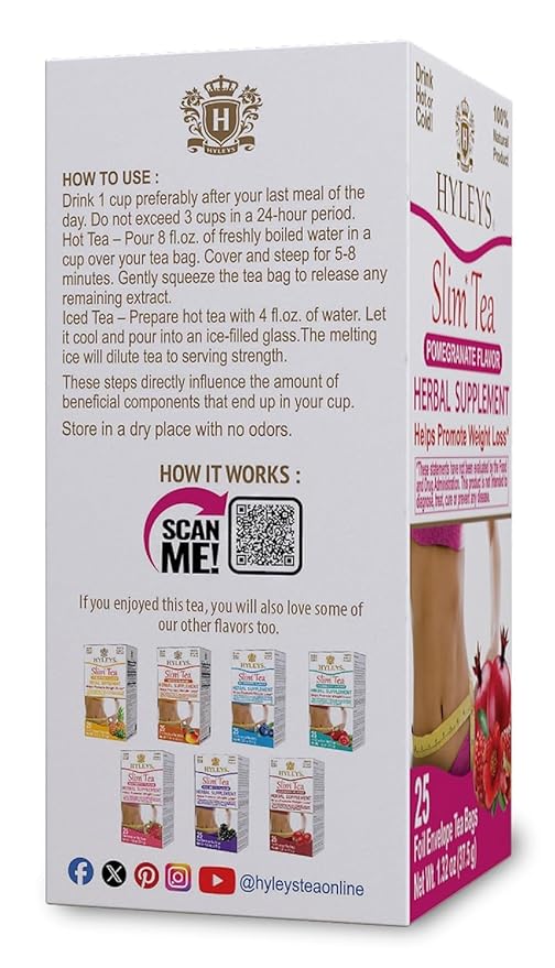 Hyleys Slim Tea Pomegranate Flavor - Image 3