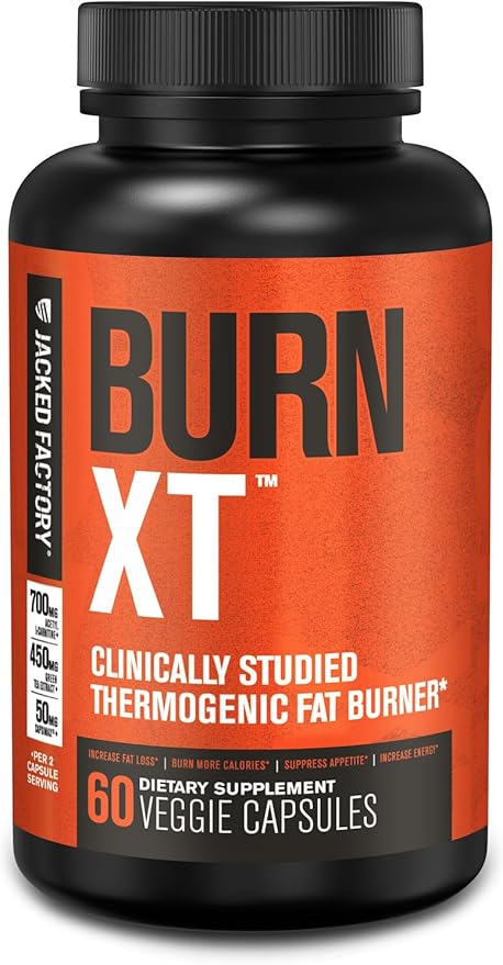 Jacked Factory Burn-XT Clinically Studied Fat Burner & Weight Loss Supplement by JackedFactory