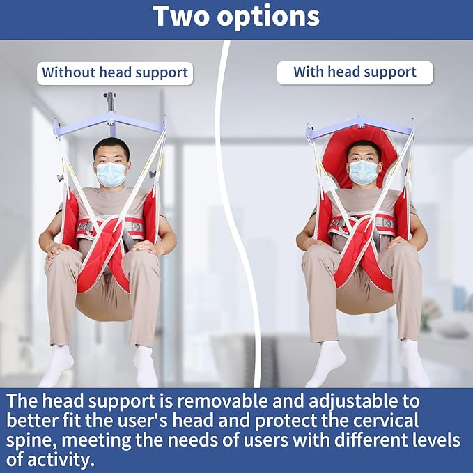 Patient Lift Sling Professional Hygiene Sling, Medical Commode Patient Lift Aid - Image 2