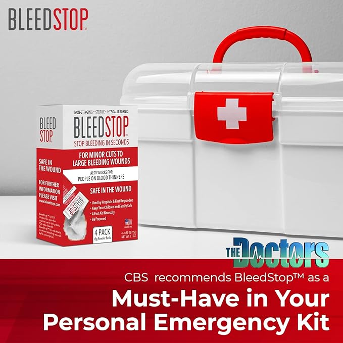 BleedStop™ First Aid Powder for Blood Clotting, Trauma Kit, Blood Thinner - Image 7