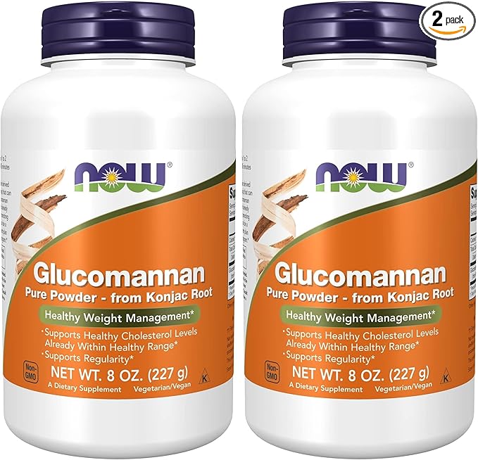 NOW Foods Supplements, Glucomannan Pure Powder, Supports Regularity*, Healthy by NOW