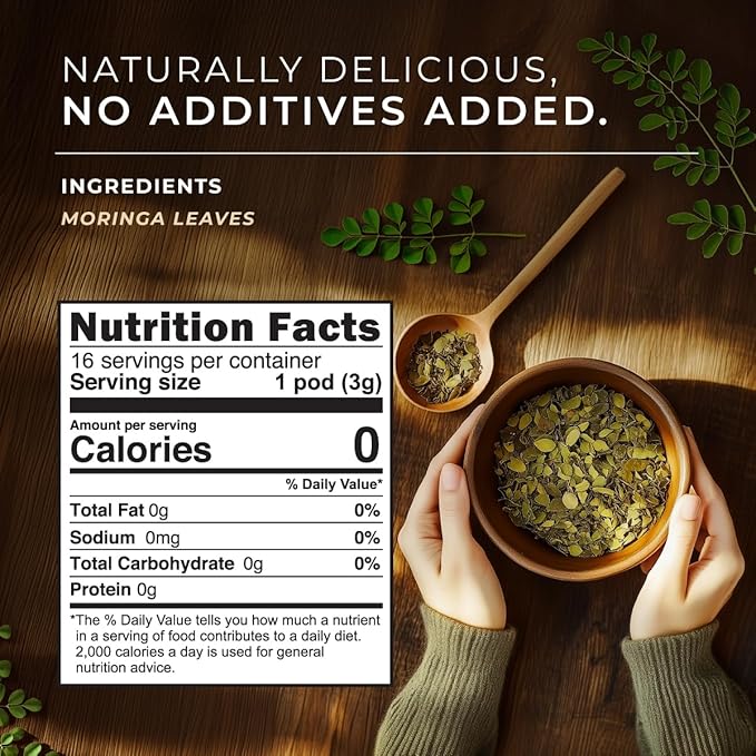 Gya Tea Co Moringa Herbal Tea Pod- Decaf Wellness Tea - Image 2