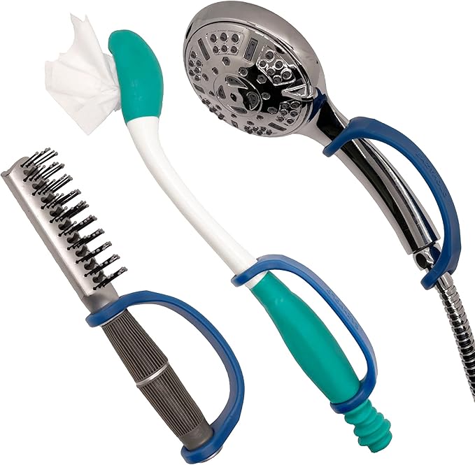 EazyHold Navy Silicone Universal Cuff, Large to X-Large Hands, Fits Adaptive - Image 3