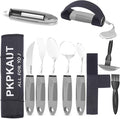Weighted Parkinsons Utensils for Hand Tremors, Weighted Silverware for by PKPKAUT