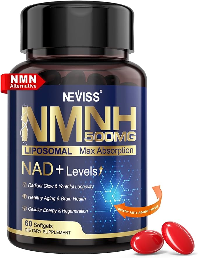 NEVISS NAD+ Supplement, Next-Gen NMNH Liposomal 500mg, NR NMN Supplement by Neviss