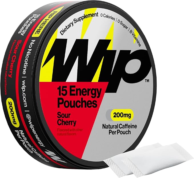 Wip Energy Pouches | 200mg Natural Caffeine | Vitamins and Minerals | Sour by Wip