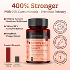 1100mg Turmeric and Curcumin x 180 Tablets - Image 3