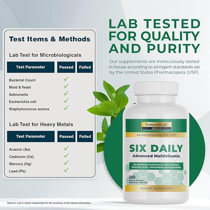 Nature's Lab Six Daily Advanced Multivitamin - Image 4