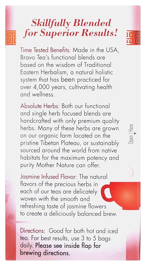 Bravo Tea Blood Pressure Caffeine Free 20 Tea Bags - Image 5