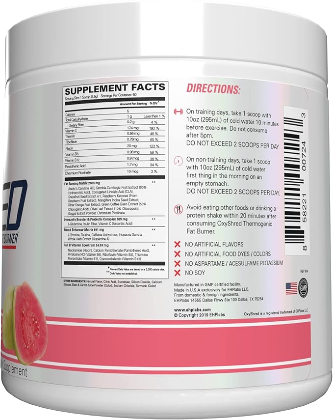 EHP Labs OxyShred Pre Workout Powder & Shredding Supplement - Image 10