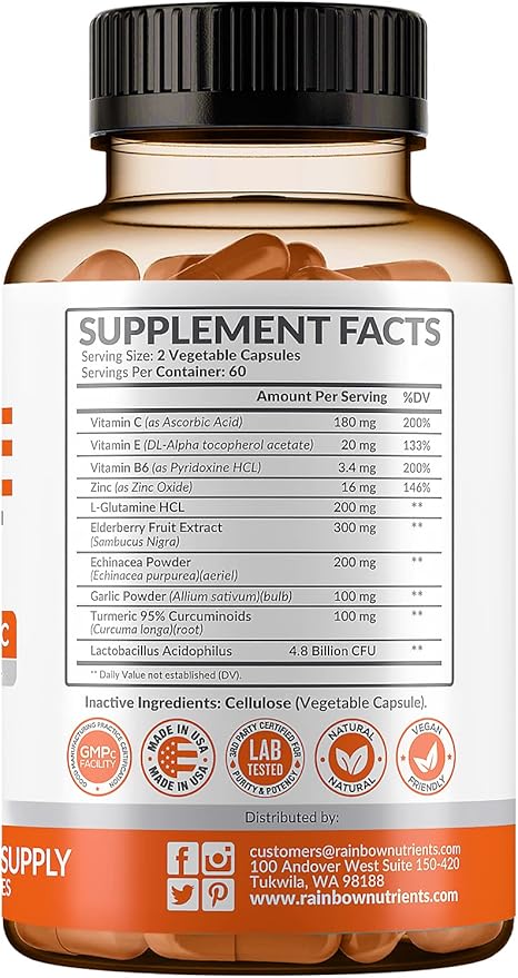 10 in 1 Immune Support Supplement | Vitamin C, Elderberry, Probiotics |Immunity - Image 4