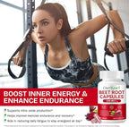 Beet Root Capsules for Natural Energy & Endurance Support, Beetroot Powder Beet - Image 5