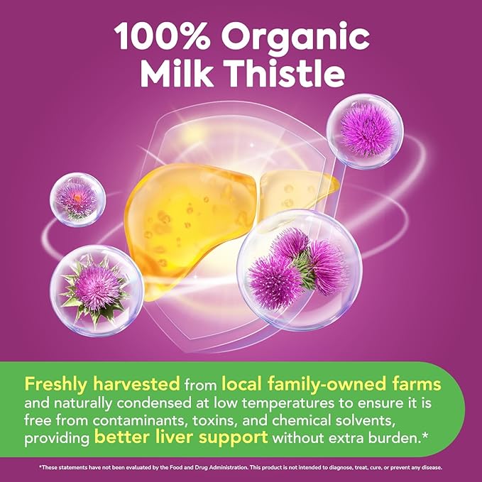 Milk Thistle, 50X Concentrated Seed Extract, 80% Silymarin, Liver Support - Image 2