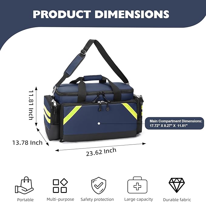 Empty First Aid Bag Medical Bag Home Health, Empty First Aid Storage - Image 2