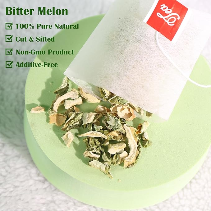 TEARELAE - Bitter Melon Tea Bags - 2g x 50 Count - 100% Pure Natural Cut & - Image 4