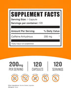 BulkSupplements.com Caffeine 200mg Capsules - Image 2