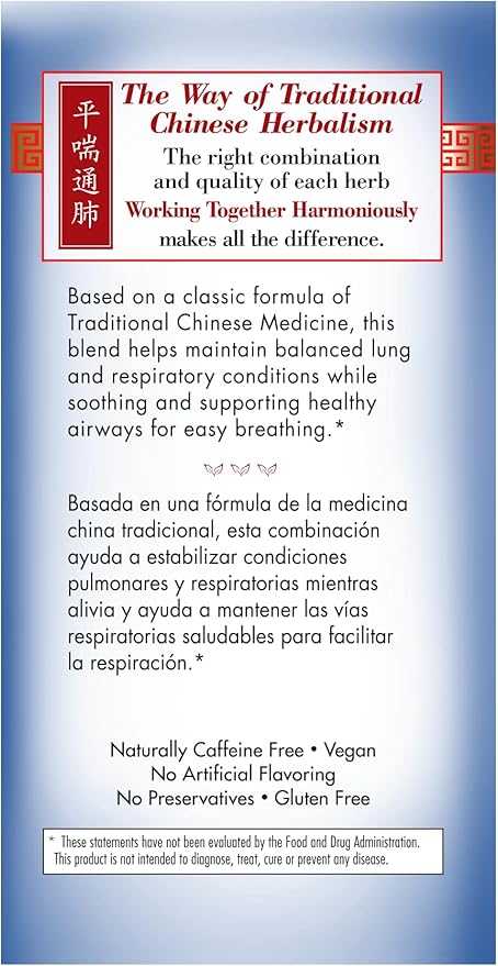 Bravo Tea Lung Soother Herbal Tea Caffeine Free, 20 Tea Bags - Image 6