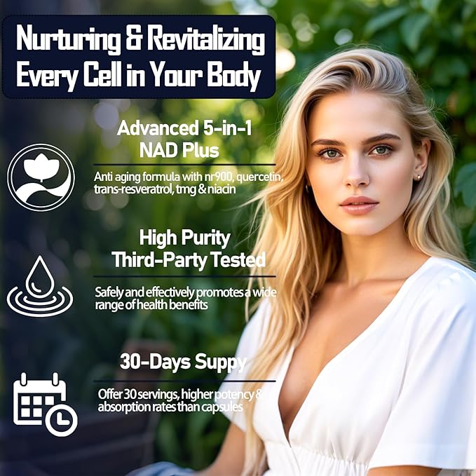 NAD Supplements for Women & Men, Liposomal NAD Nicotinamide Riboside - Image 4