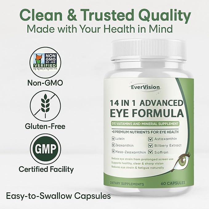 14 in 1 Advanced Eye Formula – Eye Vitamin and Mineral Supplement - Image 7