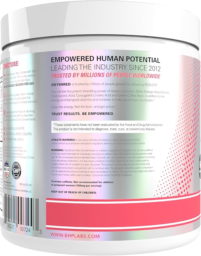 EHP Labs OxyShred Pre Workout Powder & Shredding Supplement - Image 8