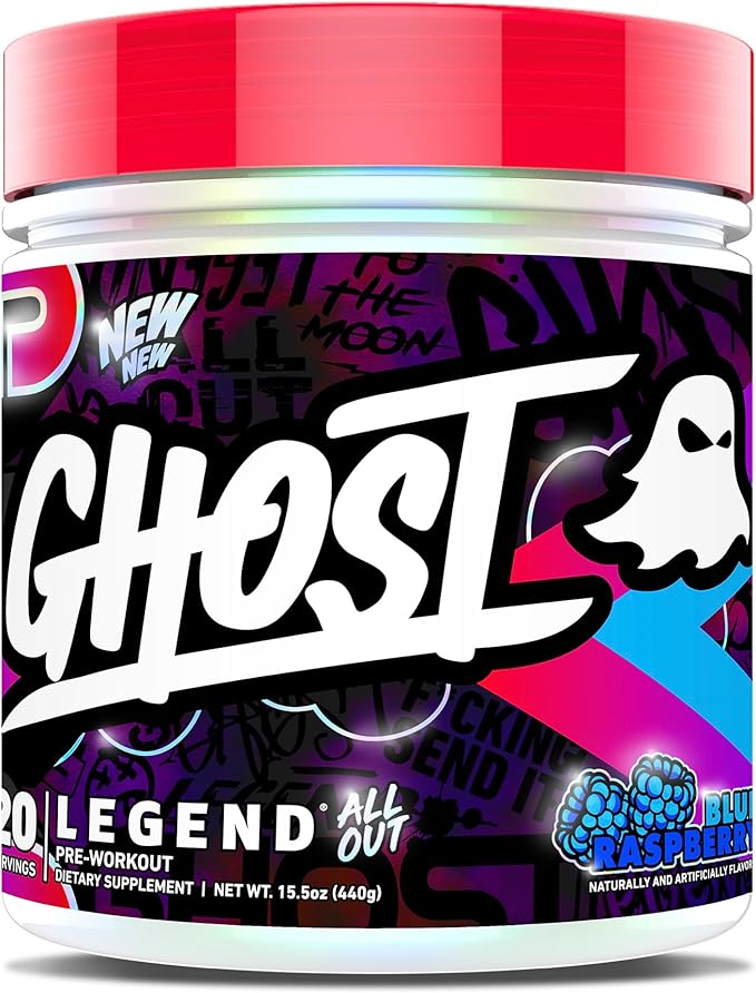 GHOST Legend All Out Pre-Workout Powder, Citrulline, Beta Alanine, NO3-T by GHOST