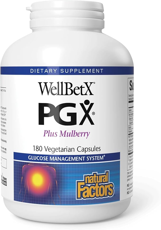 PGX by Natural Factors, WellBetX Plus Mulberry, 180 vegetarian capsules by NaturalFactors