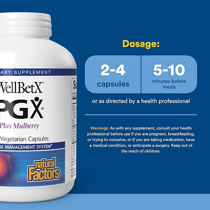 PGX by Natural Factors, WellBetX Plus Mulberry, 180 vegetarian capsules - Image 3