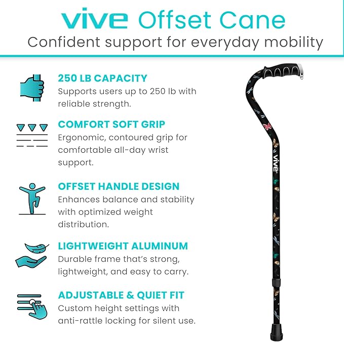 Vive Walking Cane for Women, Elderly - Image 2