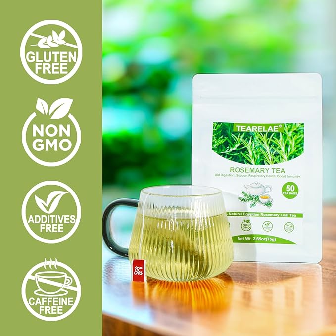 TEARELAE - Rosemary Tea - 1.5g x 50 Count - 100% Pure Rosemary Leaves Tea Bag - - Image 2