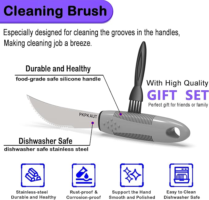 Weighted Parkinsons Utensils for Hand Tremors, Weighted Silverware for - Image 7