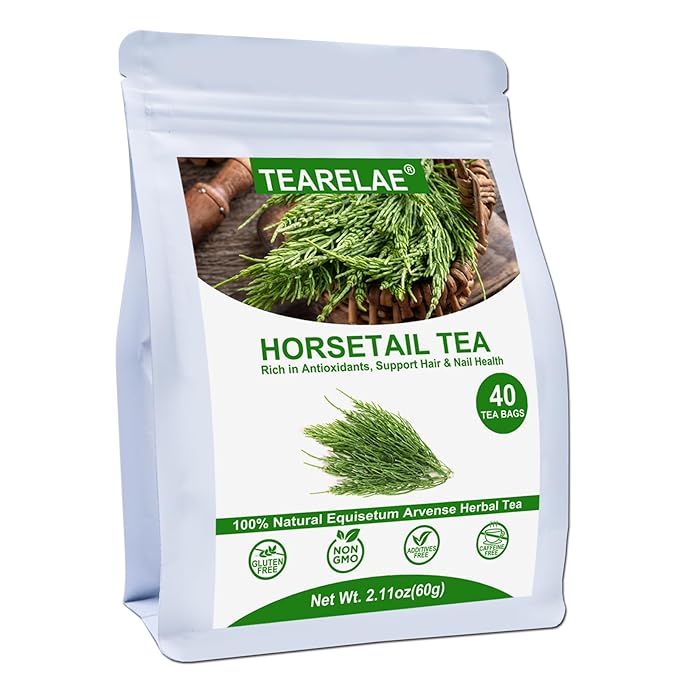 TEARELAE - Premium Horsetail Tea Bags - 1.5g x 40 Count - Natural Dried by TEARELAE