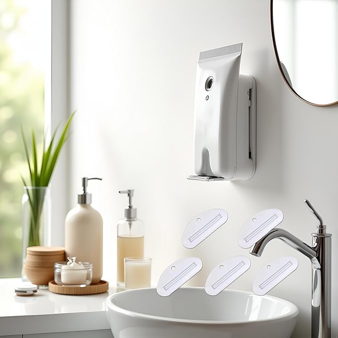 5Pcs White Toothpaste Squeezer, Plastic Toothpaste Tube Squeezer Dispenser - Image 7