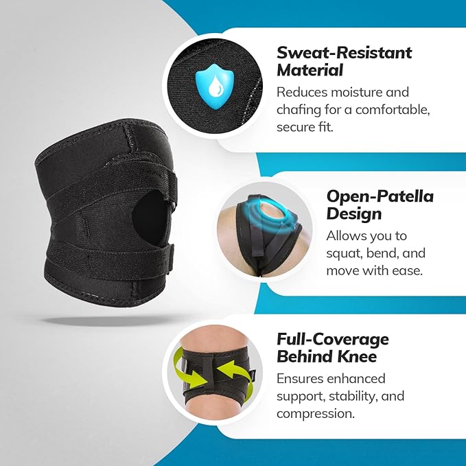 BraceAbility Short Patellar Tracking Knee Brace - Image 3