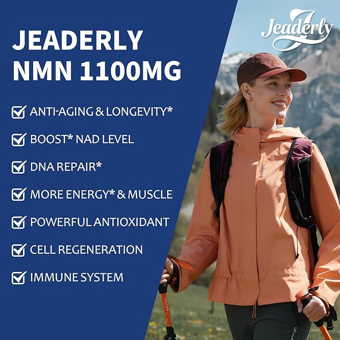 1100mg NMN & Trans-Resveratrol, 3-in-1 Supplement, 60 Veggie Capsules – - Image 2