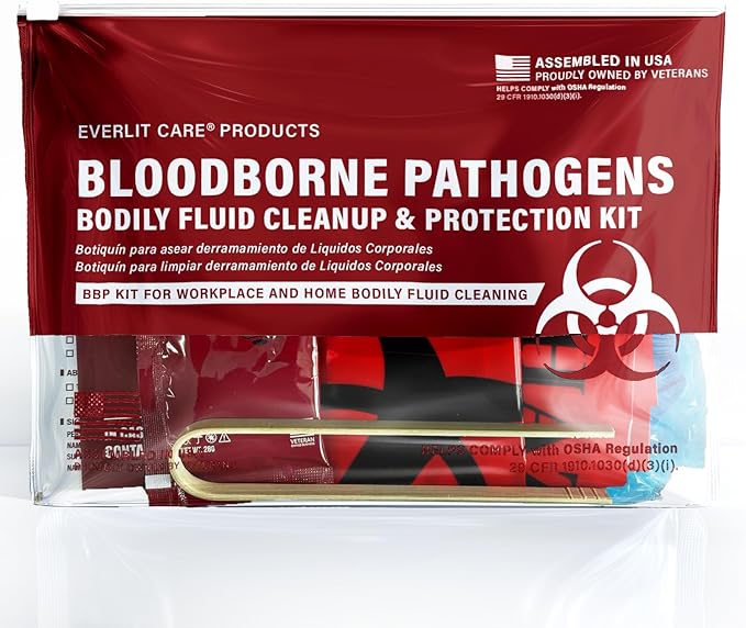 Bodily Fluid Cleanup OSHA Compliant Bloodborne Pathogens Spill Kit Body - Image 2