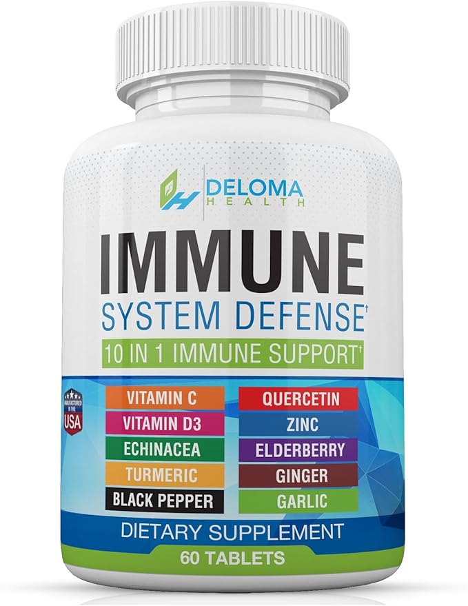 10 in 1 Immune System Support Supplement by Deloma+Health
