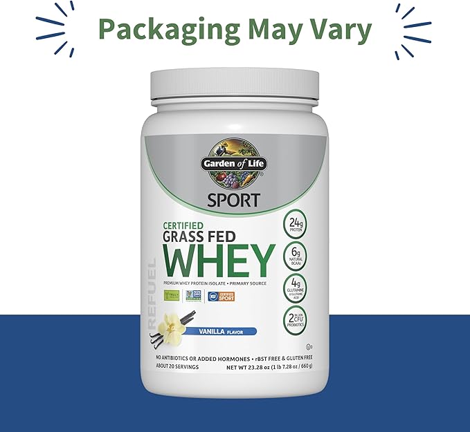 Garden of Life Sport Grass Fed Whey Protein Powder – 24g Whey Protein Isolate - Image 2