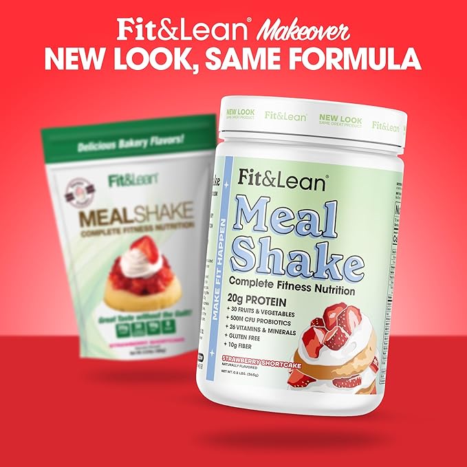 Fit & Lean Meal Shake, Fat Burning Meal Replacement, Probiotics, Strawberry - Image 2