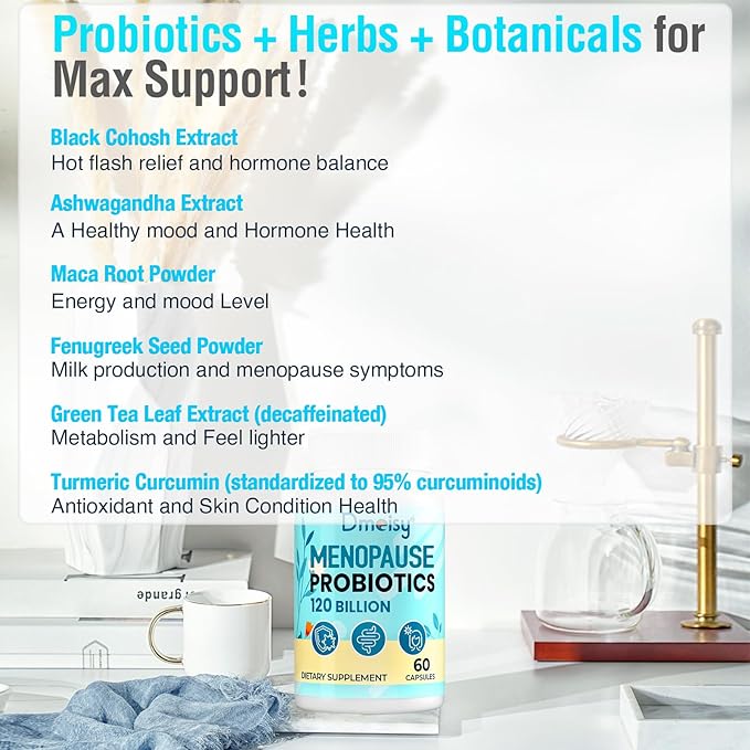 Menopause Supplements for Women, 120 Billion CFU Probiotic, 13-in-1 Herbs - Image 7