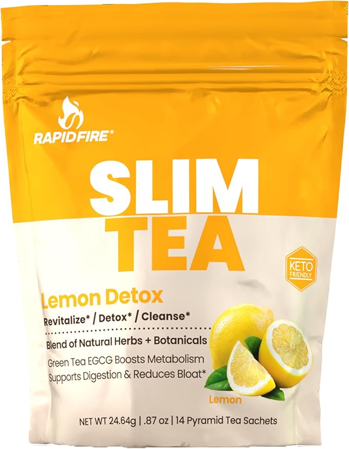 Slim Tea 14 Day Herbal Teatox, Blend of Natural Herbs and Botanicals, Supports by RapidFire