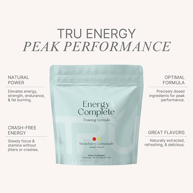 TRU Supplements Energy, Pre Workout Training Formula, Vegan Friendly, No Jitters - Image 3